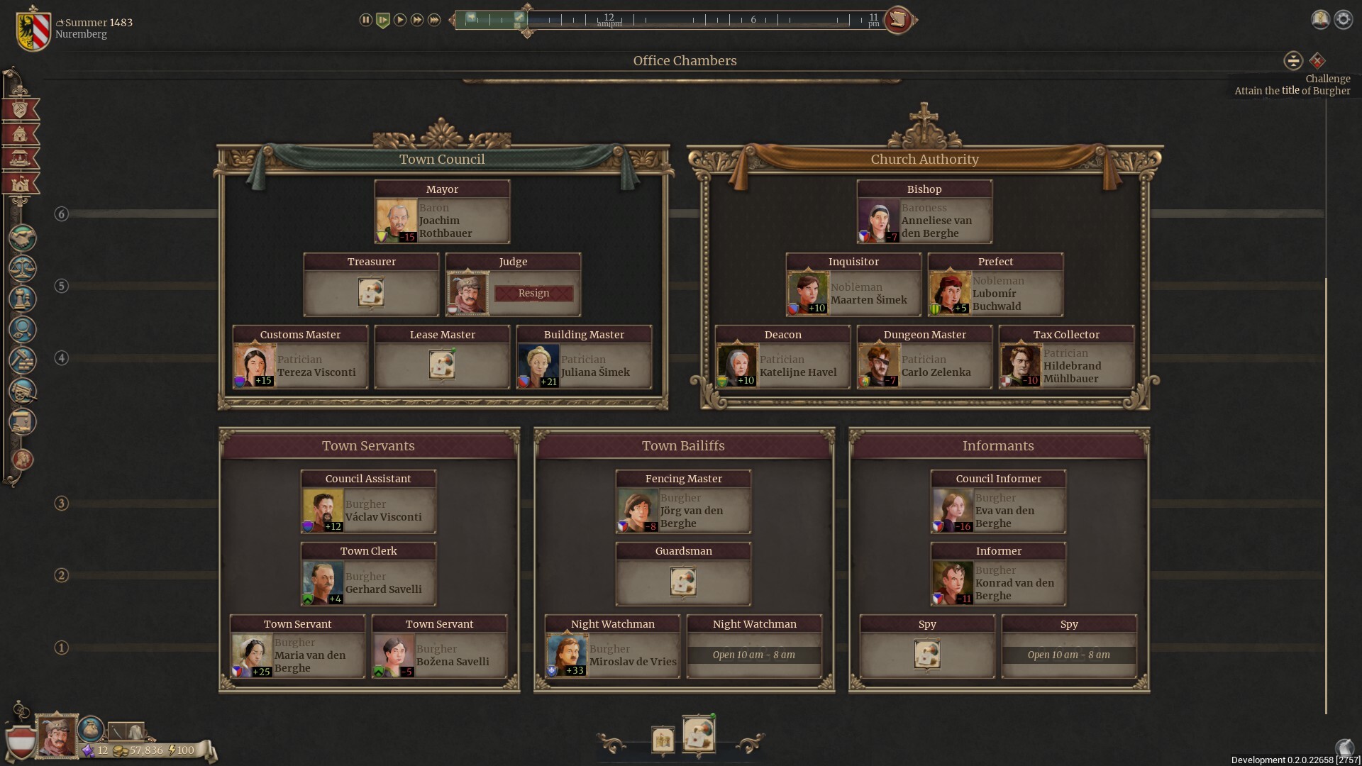 Political office screen in The Guild 1 Remake